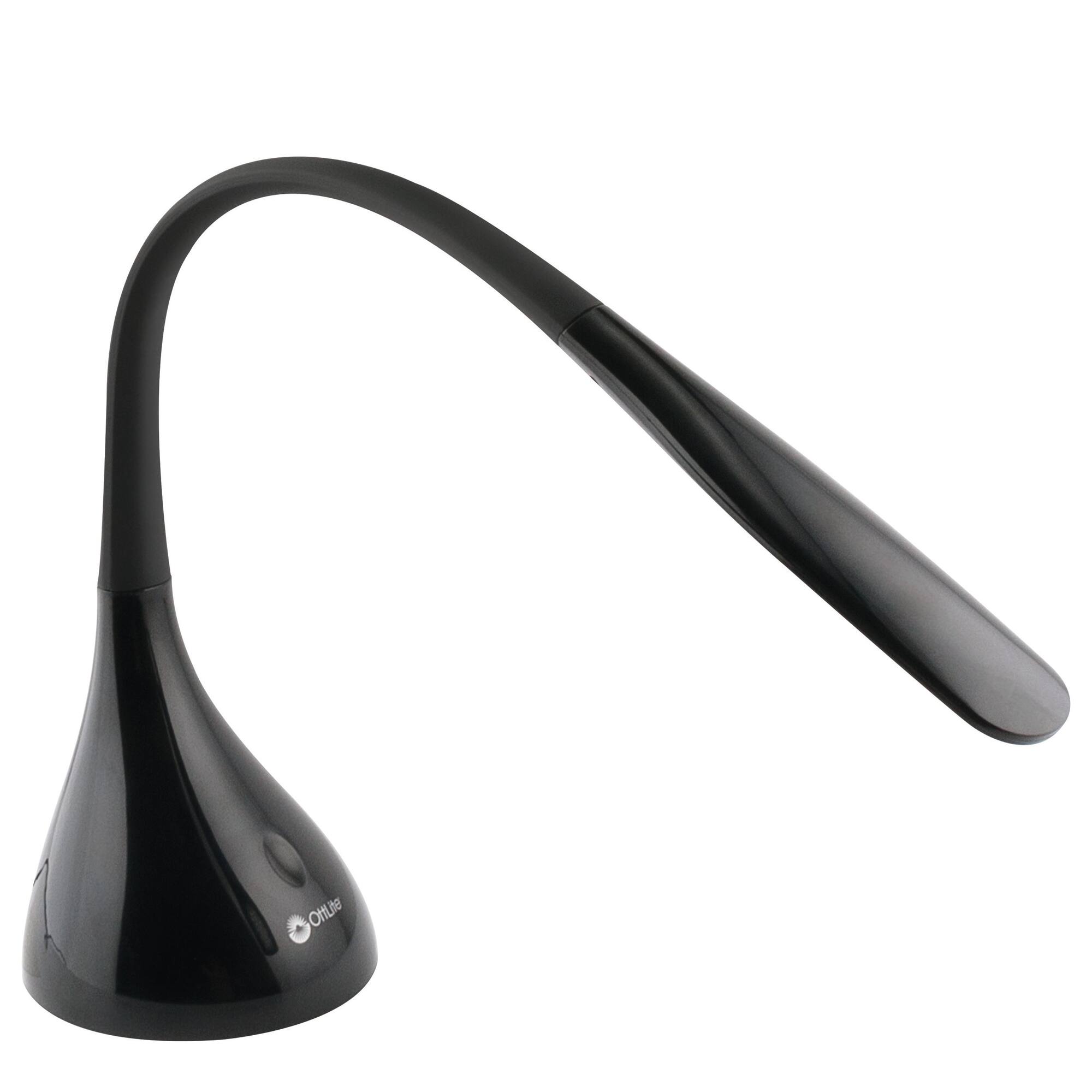 OttLite 11" Black Creative Curves LED Desk Lamp